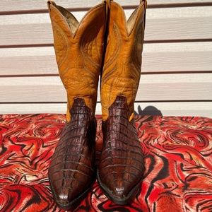 Cuadra Exotic Crocodile Tail Cowboy Boots 10D